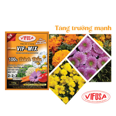 VIF-MIX - Phân bón bánh dầu đậu phộng gói 100g
