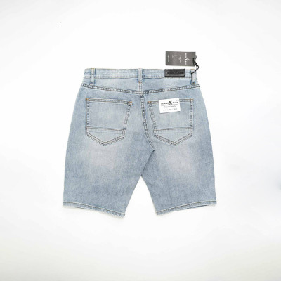Quần Short Jeans Nam Cao Cấp HUNTER X-RAYS Form Slimfit Màu Xanh Wash Bạc S37