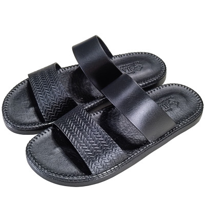 Dép Nam Quai Ngang HA NAM Da Bò Thật Cao Cấp DNA22044