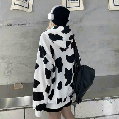 ÁO HOODIE - ÁO KHOÁC NỈ NGOẠI In 3D Bò Sữa Cổ Chui (HD2420 - Kèm Video Ảnh Thật)