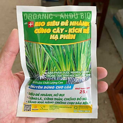 Phân Bón Lá Hữu Cơ BIO SIÊU ĐẺ NHÁNH 25g - Phân Bón Cho Lúa Cứng Cây Kích Rễ Hạ Phèn Ngừa Sâu