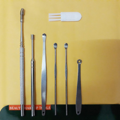 Bộ lấy ráy tai đa năng 6 món Cao cấp bằng thép không rỉ KitAcoom, hàng nhập khẩu cao cấp có hộp đựng