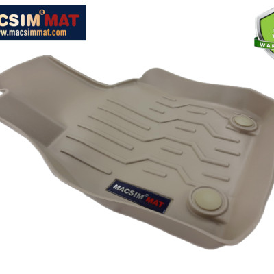 Thảm lót sàn xe ô tô Mazda CX30 2020 + Nhãn hiệu Macsim chất liệu nhựa TPV cao cấp màu be (FDW-155)