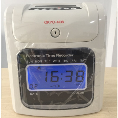 Máy chấm công thẻ giấy đồng hồ điện tử Okyo N08 - Hàng nhập khẩu