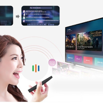 Android tivi X96Q có điều khiển giọng nói cử chỉ tay người dùng hỗ trợ tìm kiếm bằng tiếng việt Android 10 cài sẵn chương trình tivi truyền hình cáp, Phim HD miễn phí vĩnh viễn - Hàng Nhập Khẩu