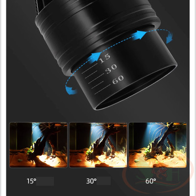 Đèn rọi KZJ 9W, 12W, 15W chỉnh tiêu cự 3 chế độ màu chiếu điểm bể thủy sinh bán cạn