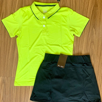 Bộ Đồ Thể Thao Nữ Gồm Áo Cổ Trụ Và Quần Váy - Bộ Đồ Tennis, Cầu lông