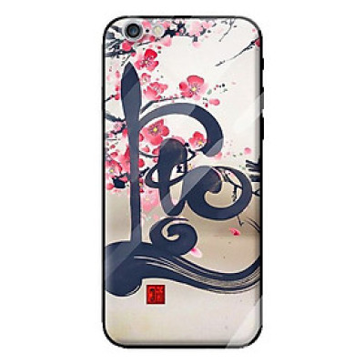 Ốp kính cường lực cho iPhone 6s Plus thư pháp 34 - Hàng chính hãng