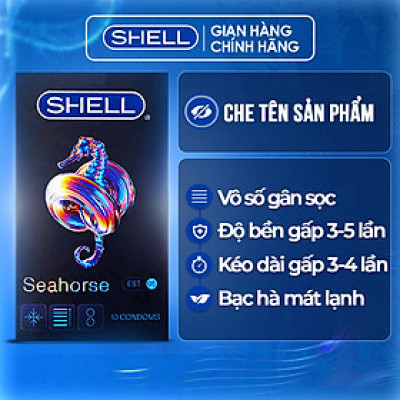 Bao cao su Shell Seahorse kéo dài thời gian - Hộp 10 cái | SHELL CHÍNH HÃNG