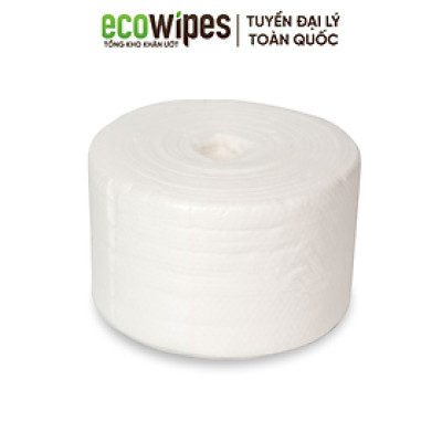 Khăn mặt khô đa năng Ecowipes cuộn 80 tờ size khăn 20x20cm dùng 1 lần lau khô lau ướt giấy lau mặt dùng một lần