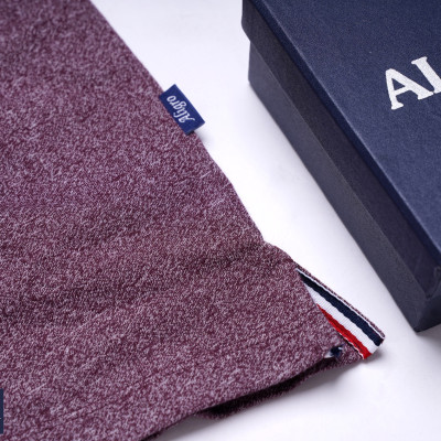 Áo Polo nam cổ dệt màu đỏ ALGPLO49