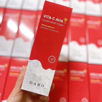 Sữa rửa mặt sáng da, sạch sâu DABO Vitamin C - AHA Clear Whip Foam - Nhập khẩu Hàn Quốc hàng công ty chính hãng