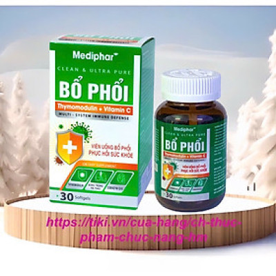 Viên uống bổ phổi Mediphar, lọ 30 viên, tăng cường và phục hồi chức năng phổi