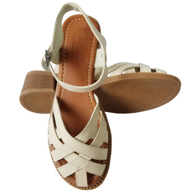 Giày Sandal Cao Gót Da Bò BIGGBEN Cao 4 Phân SDCG139