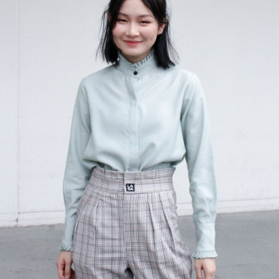 Quần baggy lưng bèo caro