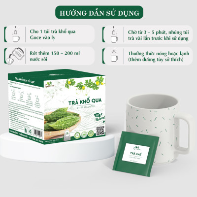 Trà khổ qua (Trà mướp đắng) túi lọc Goce - Hỗ trợ giảm đường huyết