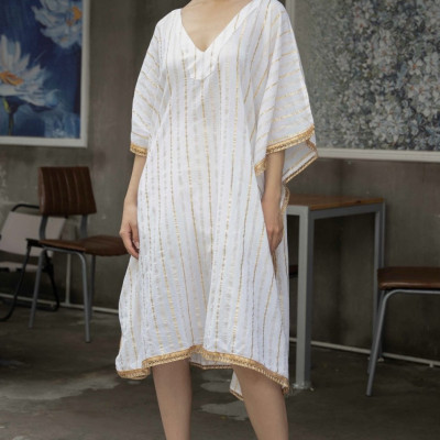 Đầm Trắng Cánh Dơi Cotton Isla Bonita