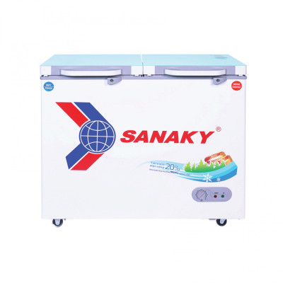 TỦ ĐÔNG MÁT SANAKY 200 LÍT VH-2599W2KD ĐỒNG (R600A) (KÍNH CƯỜNG LỰC) - HÀNG CHÍNH HÃNG