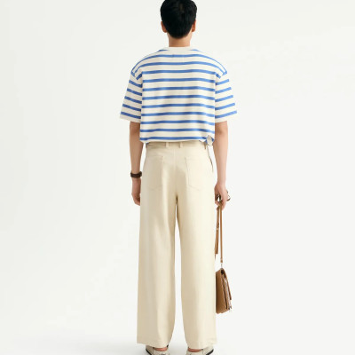 Quần dài khaki nam nhấn ly form Wide leg - RT 10S25PCA006 | ROUTINE CÀ MAU
