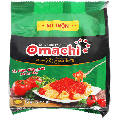 Thùng 30 gói mì trộn Omachi xốt Spaghetti 91g