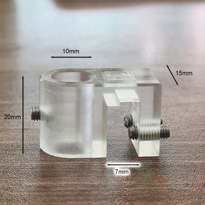 Kẹp ống in out TRU CNC Holder mica / nhôm / inox giữ lọc thùng bể cá tép thủy sinh tiểu cảnh