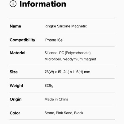 Ốp lưng dành cho iPhone 16e RINGKE Silicone Magnetic - Hàng Chính Hãng
