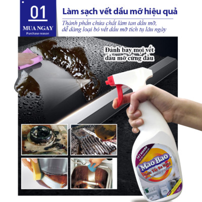 Combo 03 chai Nước Tẩy Đa Năng Mao Bao 600ml