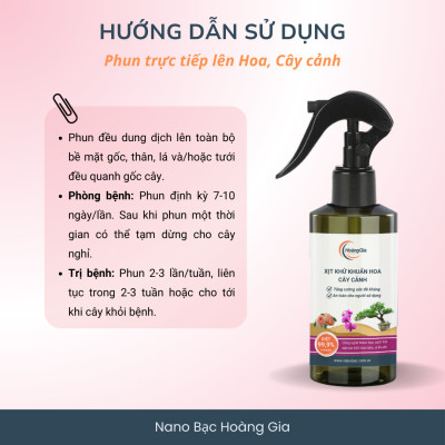 Xịt Trị Nấm Cây & Hoa Nano Bạc Hoàng Gia Khử Khuẩn Cho Cây Cảnh, Hoa Lan, Hoa Hồng - 200ml
