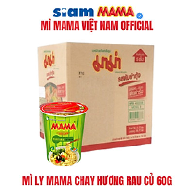 THÙNG 36 LY - MÌ MAMA CHAY HƯƠNG RAU CỦ 60G