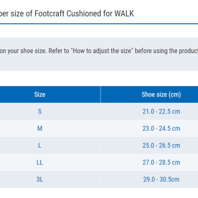  Lót giày ZAMST WALK - Footcraft cushioned for WALK hỗ trợ đi bộ
