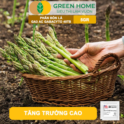 Phân Bón Lá GA3 Greenhome, 40TB, Viên 5gr, Dạng Sủi Tiết Kiệm, Thúc Đẩy Ra Đọt, Bông Lớn, Trái To