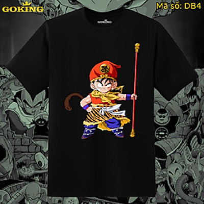 Áo thun Songoku cosplay Tề Thiên Đại Thánh siêu cute trong Dragon Ball, mã DB4. Áo phông in hình anime manga cao cấp cho nam nữ teen trẻ em