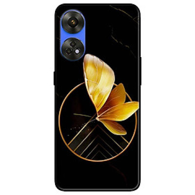Ốp lưng dành cho Oppo Reno 8T 4G - Reno 8T 5G - Reno 10 5G - Reno 10 Pro 5G - Vòng Tròn Bướm Vàng - Hàng Chính Hãng