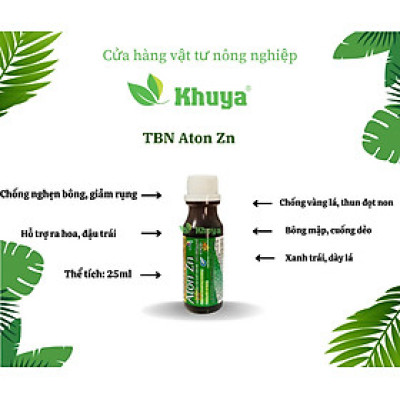 Phân bón vi lượng Aton Zn 25ml Ra hoa - Đậu trái - Dai cuống