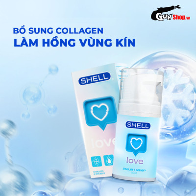 Gel bôi trơn tăng khoái cảm nữ Shell Love Blue - Chai 50ml