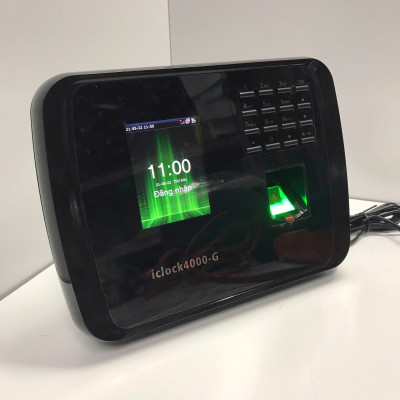 MÁY CHẤM CÔNG KIỂM SOÁT CỬA VÂN TAY RONALD JACK iCLOCK4000-G ( pin lưu điện) - Hàng nhập khẩu