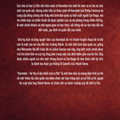 HANNIBAL: KẺ THÙ VĨ ĐẠI NHẤT CỦA LA MÃ - Philip Freeman - Nguyễn Thế  Hiền dịch - (bìa mềm)