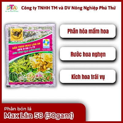 Phân bón lá Chuyên tạo mầm MAX LÂN 58 Gói 30g