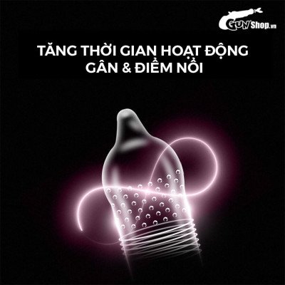 Bao cao su Shell Play Ring 6 tính năng - Hộp 10 cái + 1 Play Box Ring
