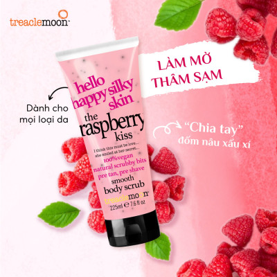 Tẩy da chết toàn thân với thành phần chiết xuất quả mâm xôi Treaclemoon 225ml