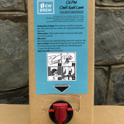 Cà phê chiết xuất lạnh New Brew, Cold Brew, pha sẵn NewBrew SWEET, hộp 3 Kg