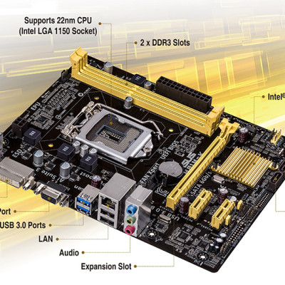 Bo mạch chủ Main Asus H81M-K Socket LGA1150 - Hàng Chính Hãng