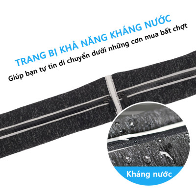 Đai, túi đeo eo thể thao nam nữ Rhino B201 đựng vừa điện thoại 6.5 Inch và đa dạng các loại vật dụng, hàng chất lượng tiện dụng khi đi chơi, dã ngoại, hoạt động ngoài trời yoga, leo núi, chạy, đi bộ, đạp xe, tập gym, cầu lông