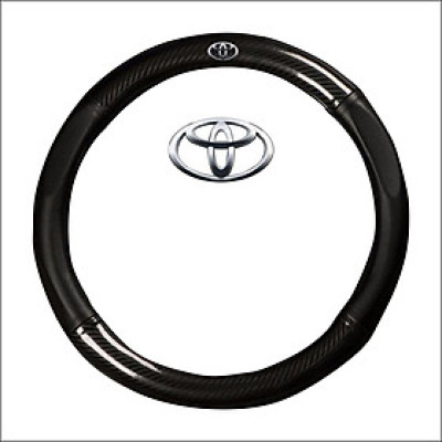 Bọc vô lăng tay lái ô tô da vân Carbon 4S logo TOYOTA cao cấp