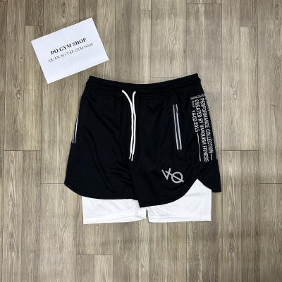 Quần 2 lớp nam tập gym DO GYM SHOP thun lỗ kim thoáng mát khi chơi thể thao QV2L11