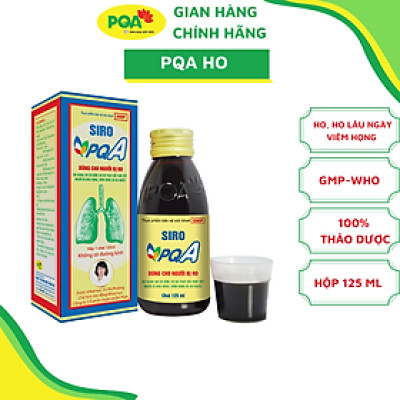 Siro PQA Dùng Cho Người Bị Ho là dược phẩm thảo dược dùng cho người bị ho hỗ trợ nhuận phế giảm ho, giảm đờm, giảm đau rát họng do ho kéo dài.