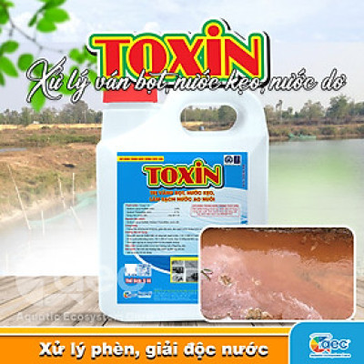 Chế phẩm xử lý nước Toxin – Giảm nhớt, trung hòa  và cải thiện chất lượng nước ao nuôi tôm