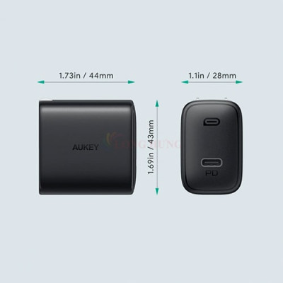 Cốc sạc Aukey 1Type-C 20W PA-F1S - Hàng chính hãng