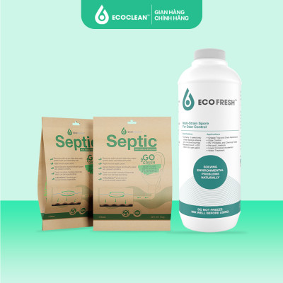 Combo Vi Sinh Khử Mùi EcoFresh, EcoClean Septic - Xử Lý Mùi Hôi Hiệu Quả