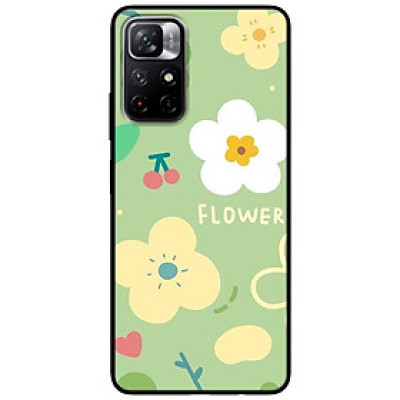 Ốp lưng dành cho Xiaomi Redmi Note 11 5G - Redmi Note 11T - Redmi Note 11S mẫu Hoa Nền Xanh Cherry